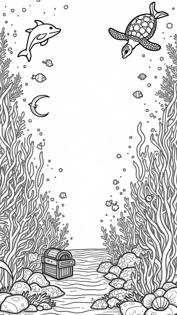 ocean life coloring page